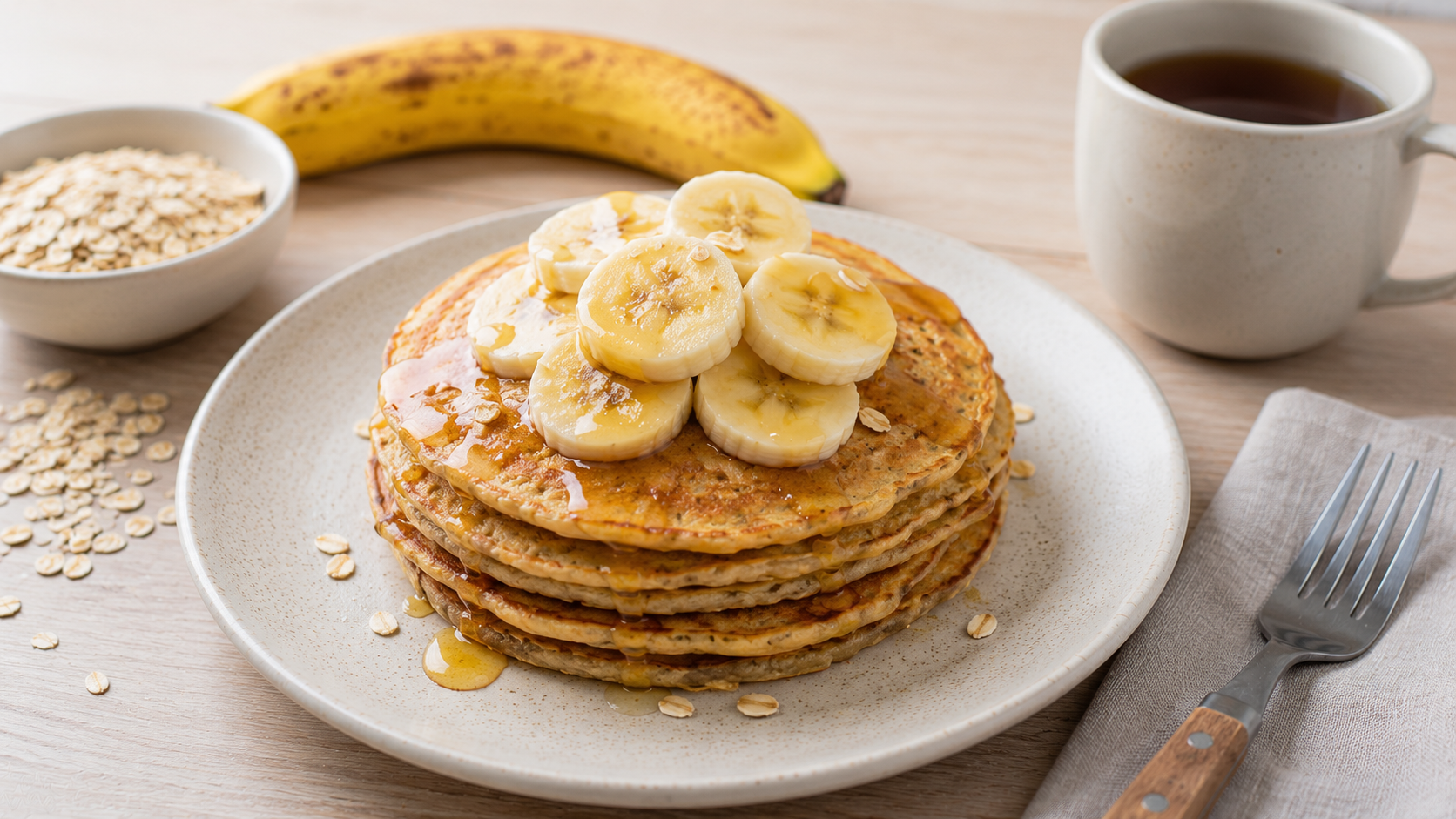 Panqueques de Avena con Banana